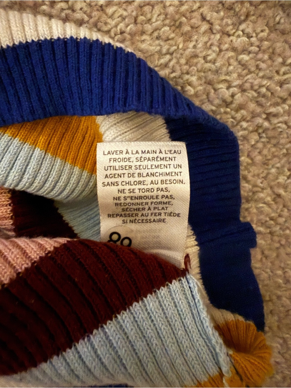 Halogen Striped Ribbed Crewneck - Picture 4 of 5
